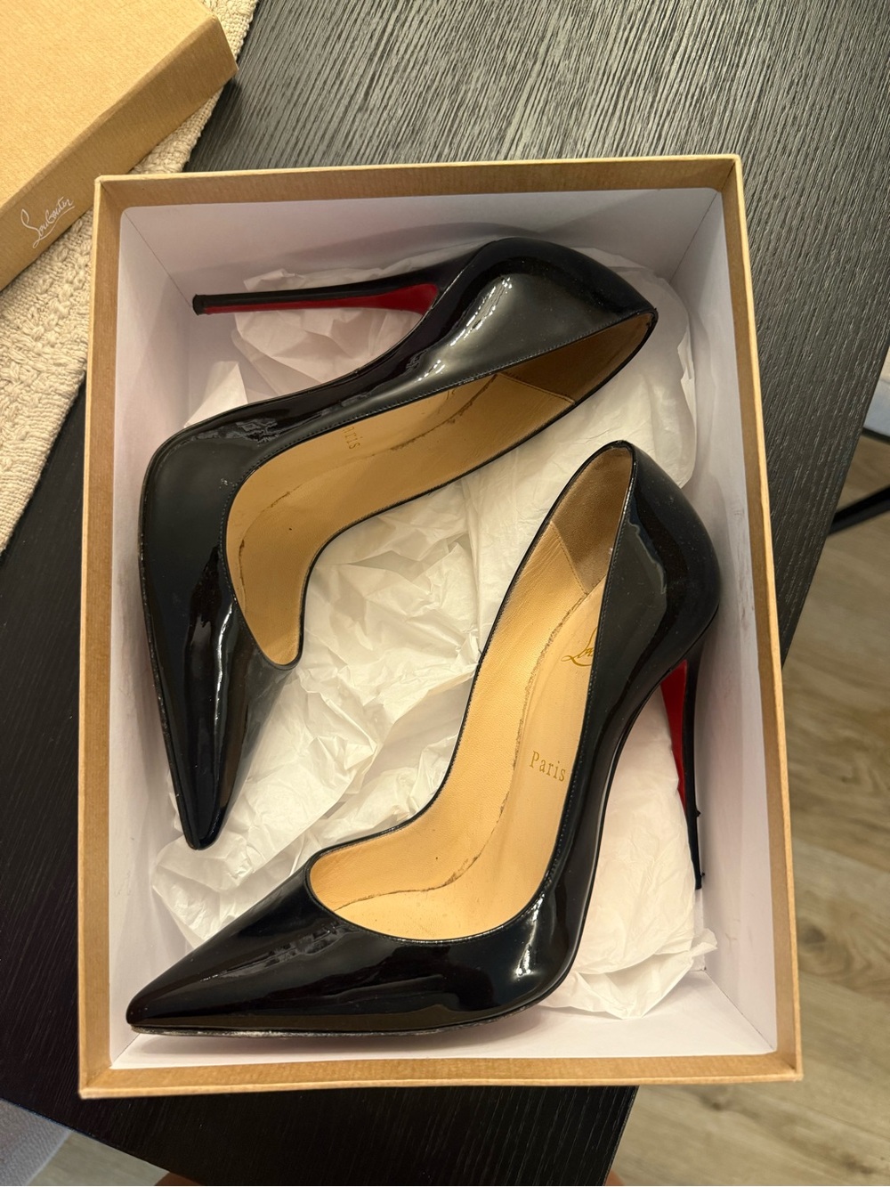 Christian Louboutin Black Patent So Kate